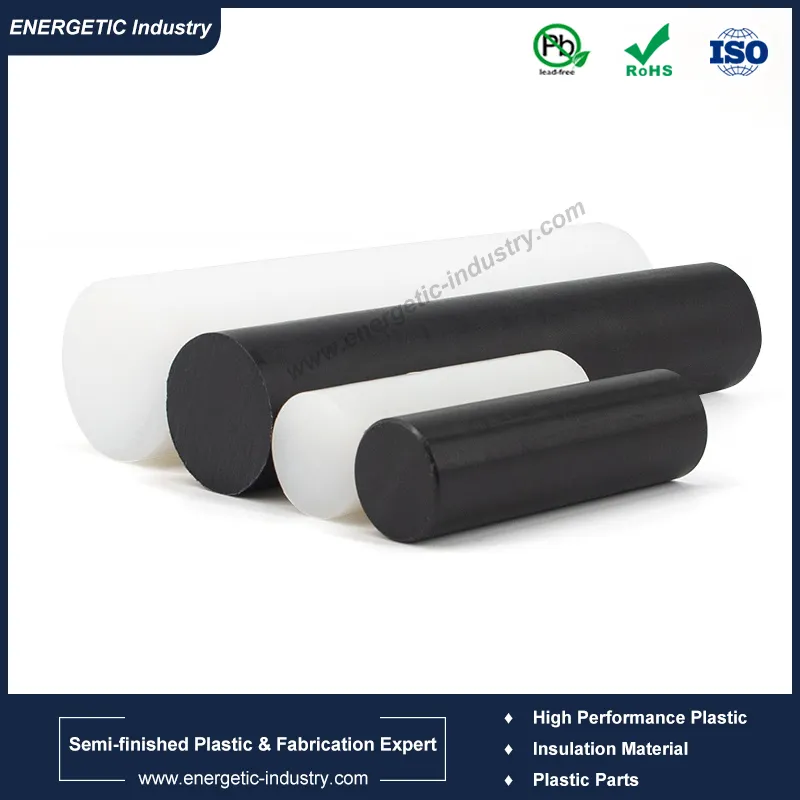 Fibra de vidro cheia de haste branca de PTFE/UHMWPE/HDPE moldada personalizada da China