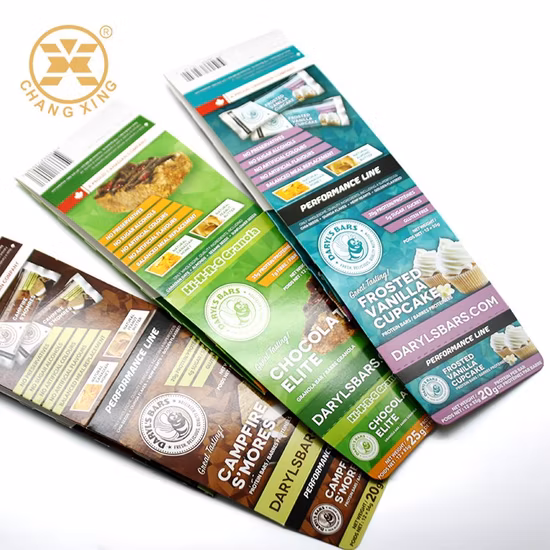 Impressão em cores de alta qualidade Chocolate Snack Bar Embalagem Caixa de papel Papelão