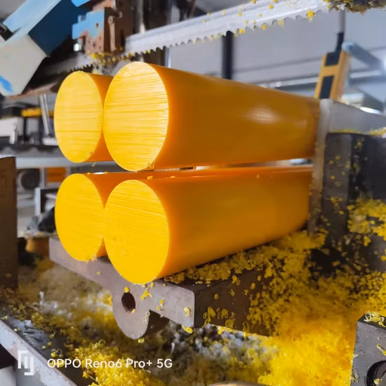 Haste de plástico HDPE amarela de 70 diâmetros resistente ao desgaste Haste de plástico de nylon de engenharia